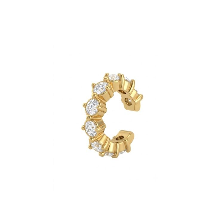 Earcuff graphique pavé zirconiums Almée
