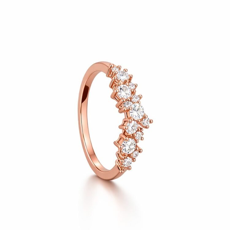 Bague pierres asymétriques sertie Astra