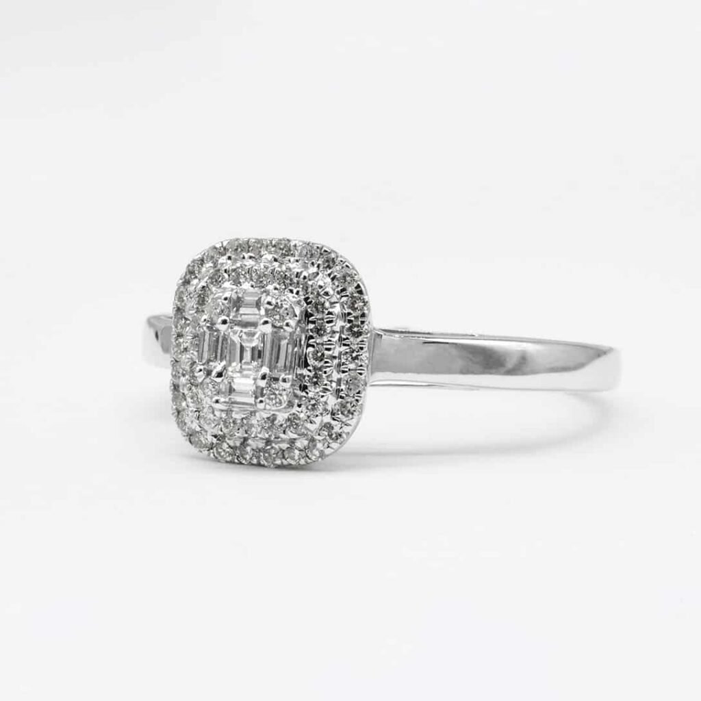 Infinity X.O Diamond Ring in Sterling Silver