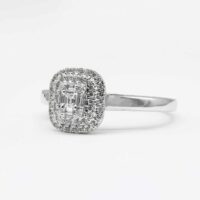 Infinity X.O Diamond Ring in Sterling Silver